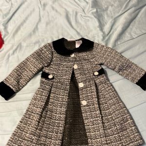 Black and white little girls coat